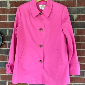 Talbots dark pink trench coat
